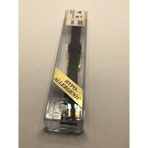 Hadley Roma Watch Band Replacement 2 piece Black Leather In Box LS709 PY15